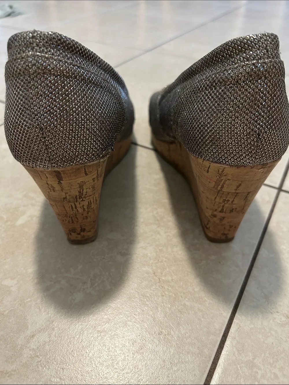Rampage Tanaya Gold Glitter Wedges